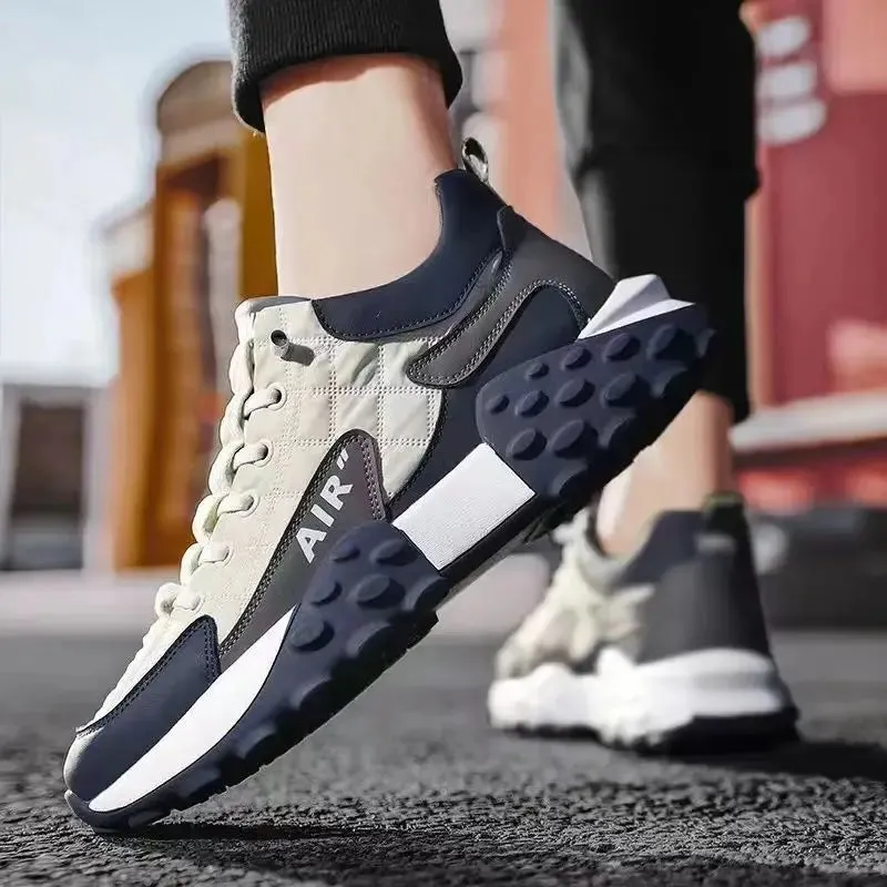 مجموعة اروين arwen&ajh group Suede upper lace up non-slip Men's outdoor daily walking hiking trekking shoes sneakers for men