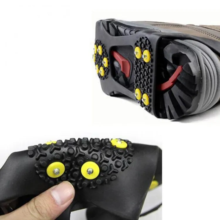 10 Teeth Ice Claw Outdoor Non-slip Shoes Covers for Ice Snow Ground, Size : M