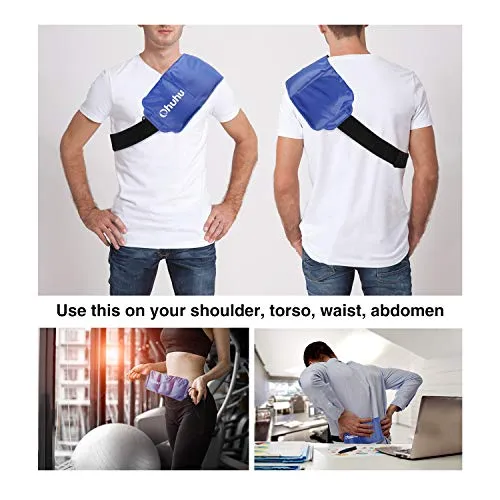 2 Pack - Reusable Gel Cold & Hot Therapy Pack w/ Strap (Shoulder, Knee, Ankle, Back, Neck)