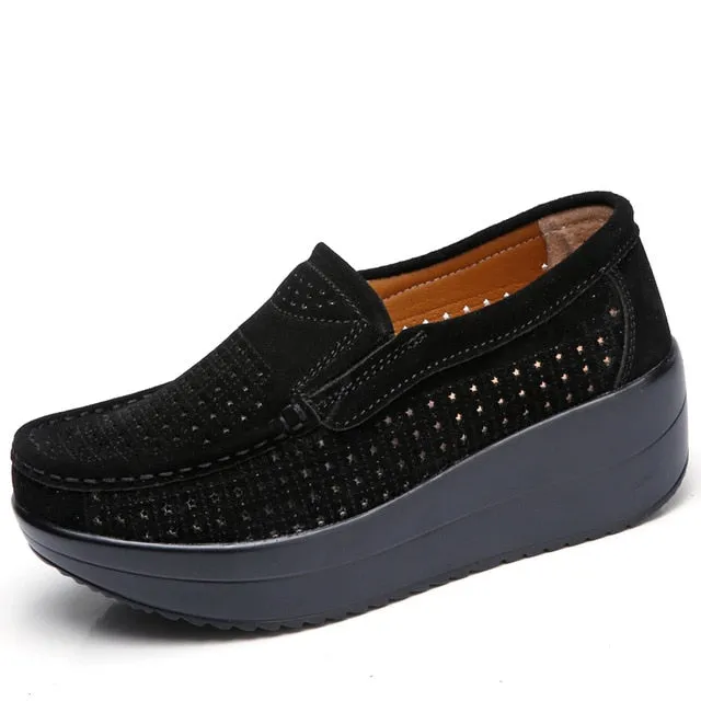2019 Spring Women Flats Shoes Platform Sneakers