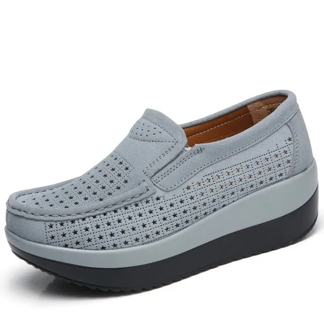 2019 Spring Women Flats Shoes Platform Sneakers