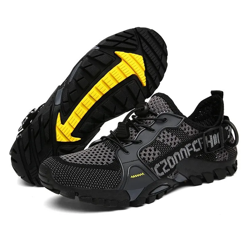 2023 Summer Men Women Trekking Hiking Shoes Summer Mesh Breathable Men Sneakers Outdoor Trail Climbing Sports Shoes Size 36-47
