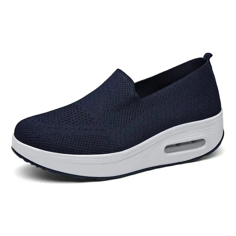 2024Womens Spring New Mesh Breathable Thick Soled Comfortable Loafers Womens Outdoor Casual Walking Women's Sports Shoes Zapatos