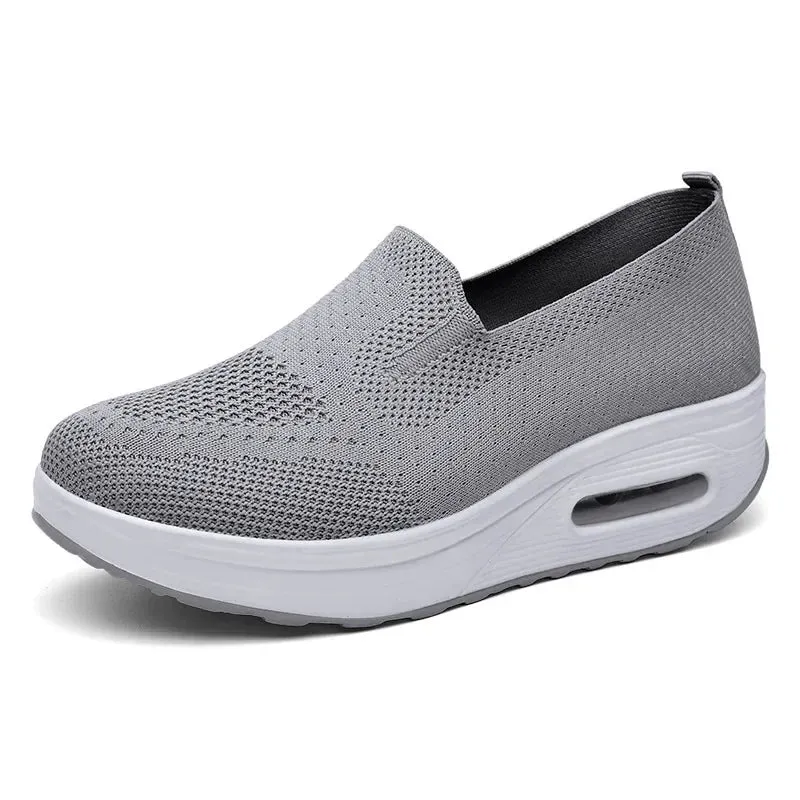 2024Womens Spring New Mesh Breathable Thick Soled Comfortable Loafers Womens Outdoor Casual Walking Women's Sports Shoes Zapatos