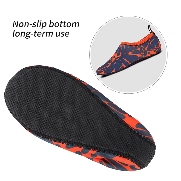 3mm Non-slip Rubber Embossing Texture Sole Figured Diving Shoes and Socks, One Pair, Size:L (Pink)