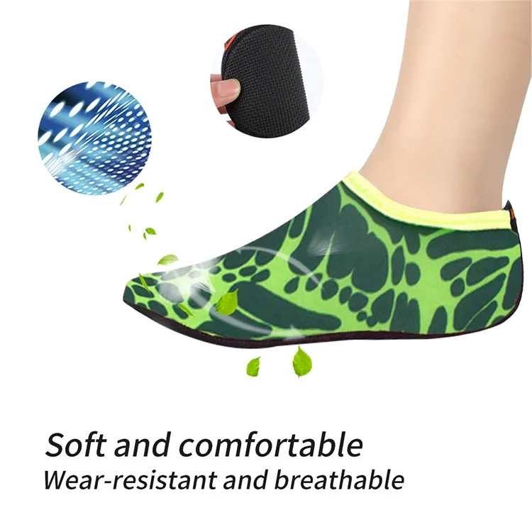 3mm Non-slip Rubber Embossing Texture Sole Figured Diving Shoes and Socks, One Pair, Size:L (Pink)