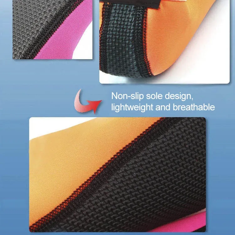 3mm Non-slip Rubber Embossing Texture Sole Solid Color Diving Shoes and Socks, One Pair, Size:XXXL (Orange)
