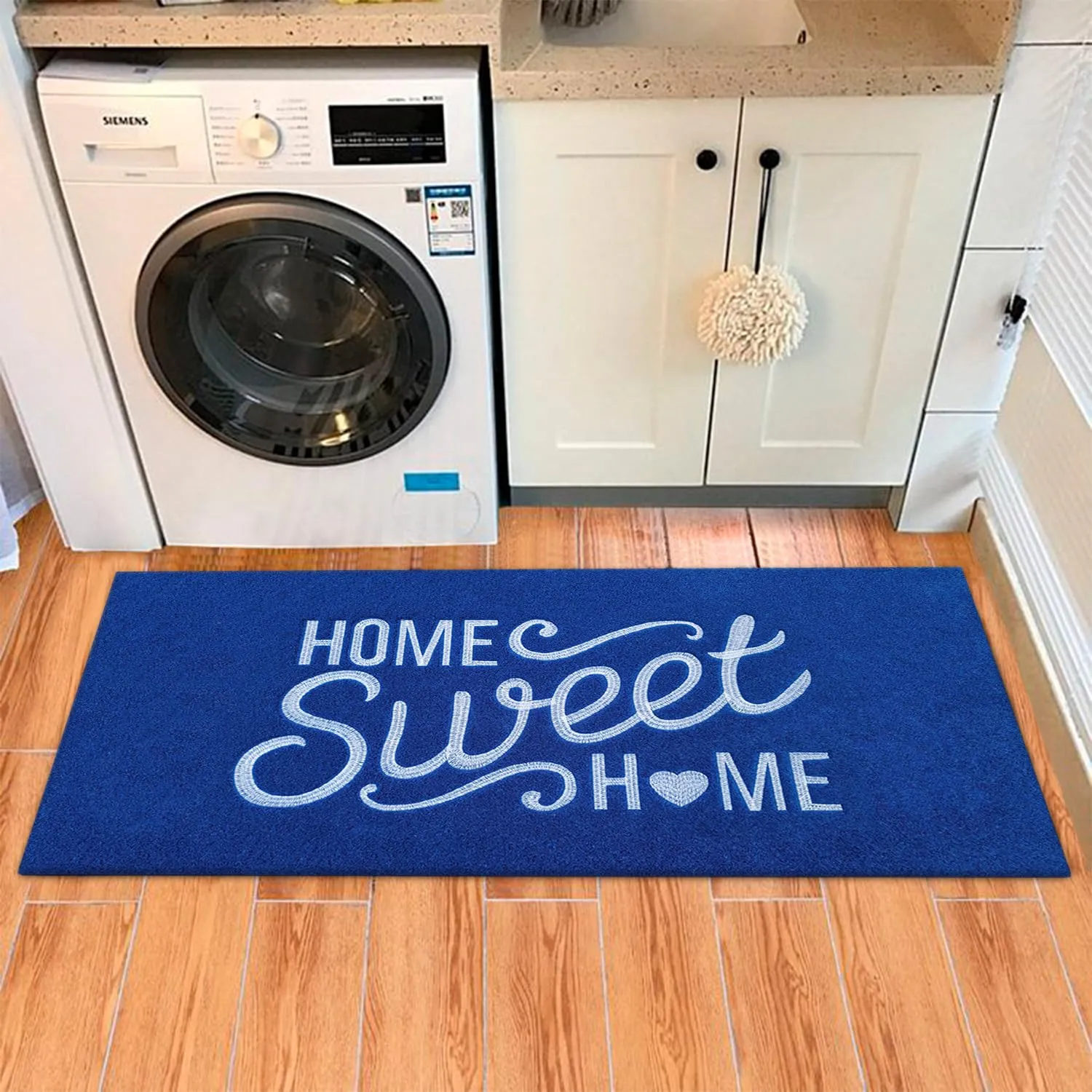 AAZZKANG Blue Door Mat Non Slip Large Doormat 48"x18" for Outdoor Indoor,Easy to Clean High Traffic Areas Welcome Mats for Entrance,Patio