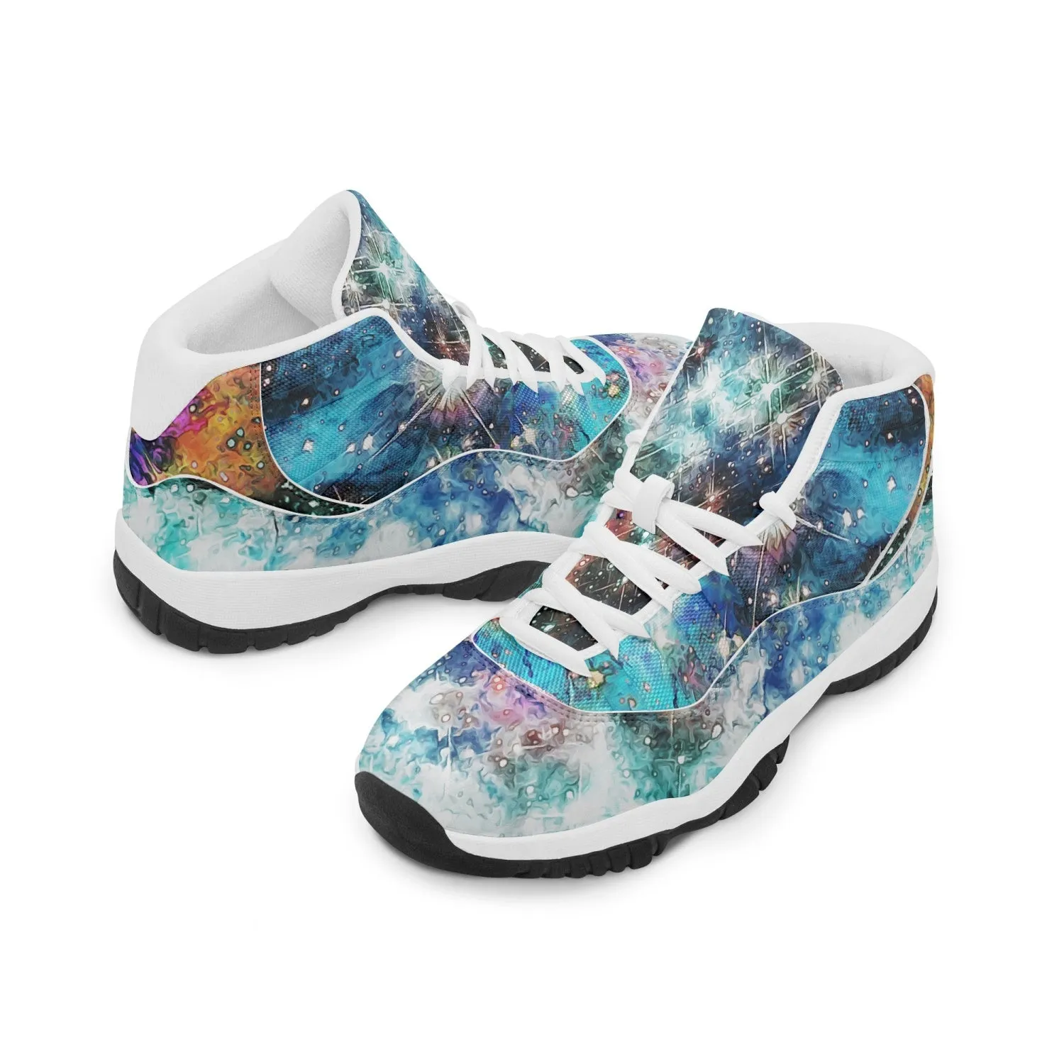 Acquiesce Apothos Psychedelic Split-Style Classic Basketball Sneakers
