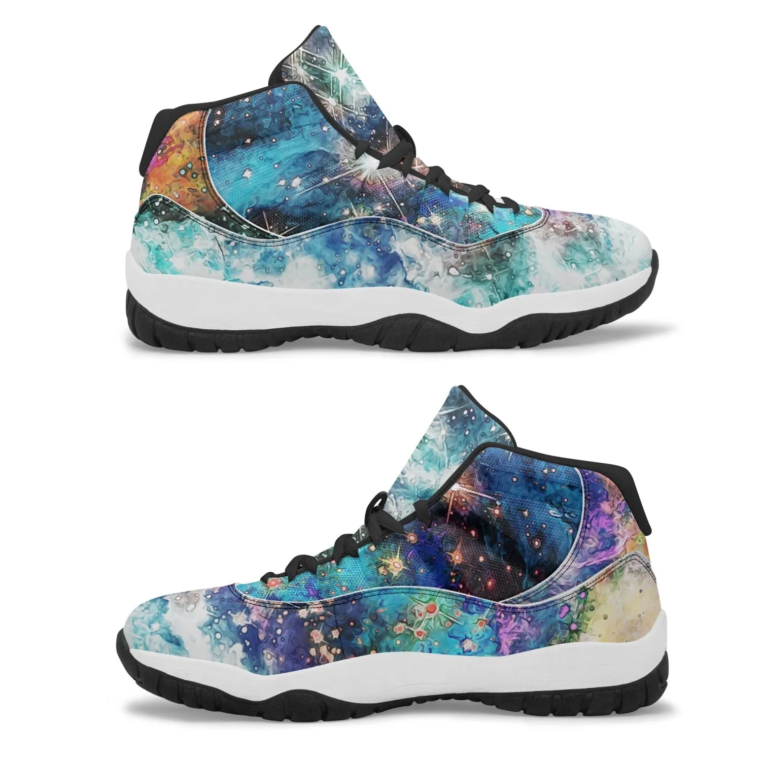 Acquiesce Apothos Psychedelic Split-Style Classic Basketball Sneakers