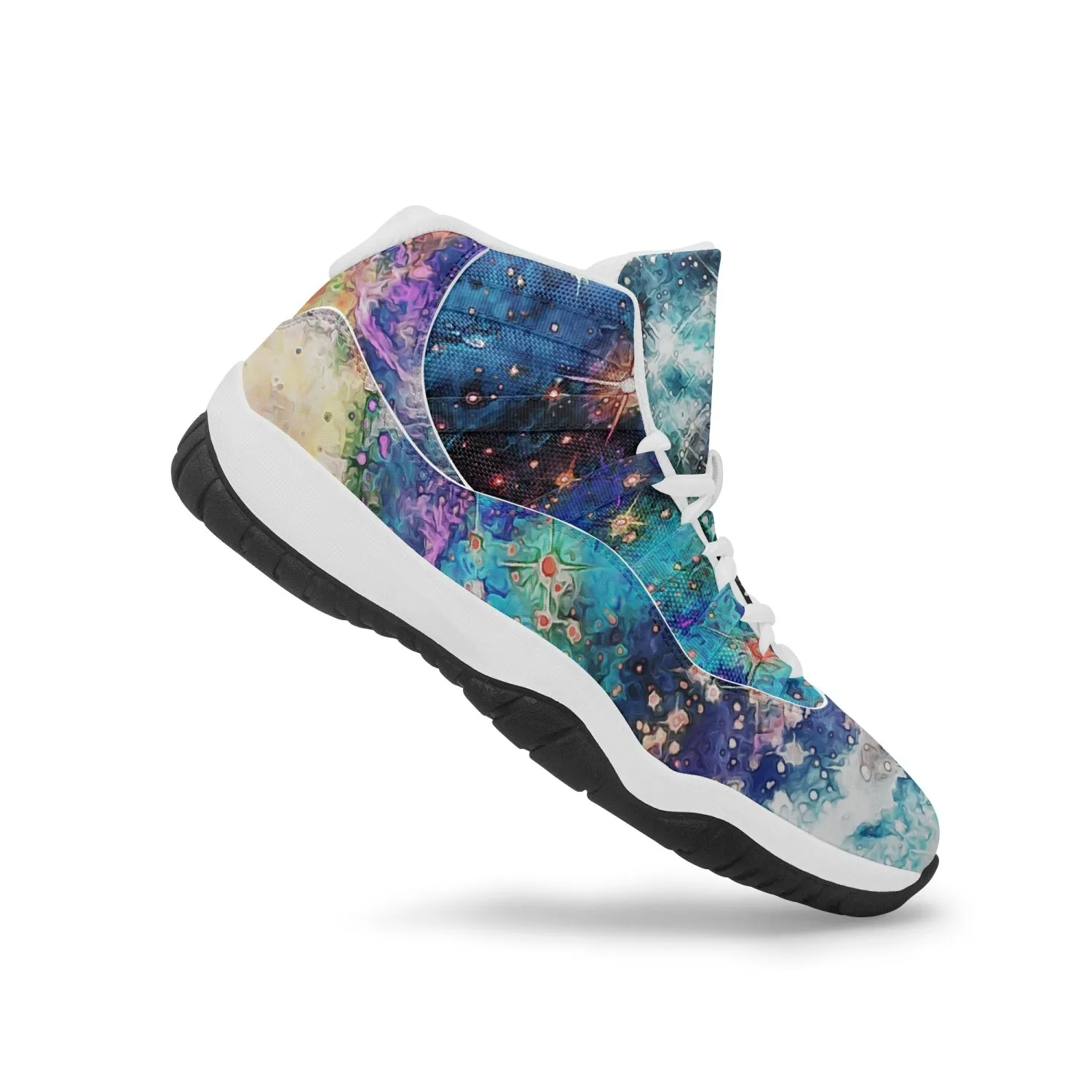 Acquiesce Apothos Psychedelic Split-Style Classic Basketball Sneakers