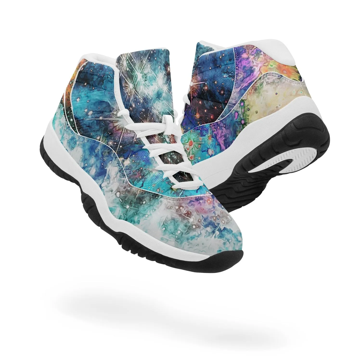 Acquiesce Apothos Psychedelic Split-Style Classic Basketball Sneakers