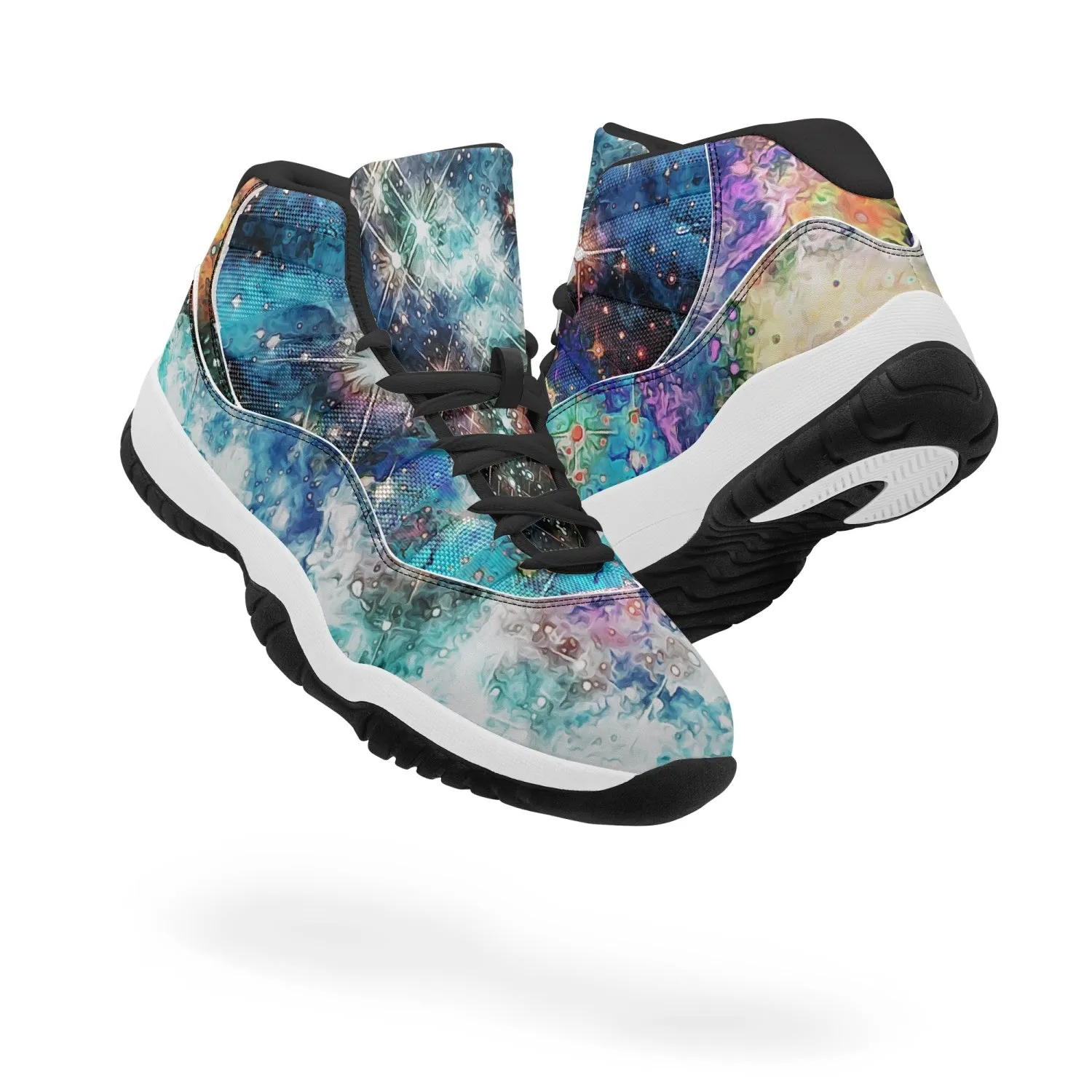 Acquiesce Apothos Psychedelic Split-Style Classic Basketball Sneakers