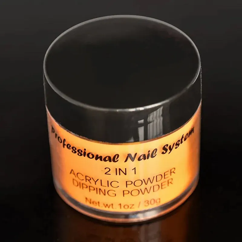 ACRYLIC NEON COLORED POWDER COLLECTION- 1Oz. Size 30G Acrylic Dip Powder Nails 12 Colors YELLOW NEON ACRYLIC POWDER