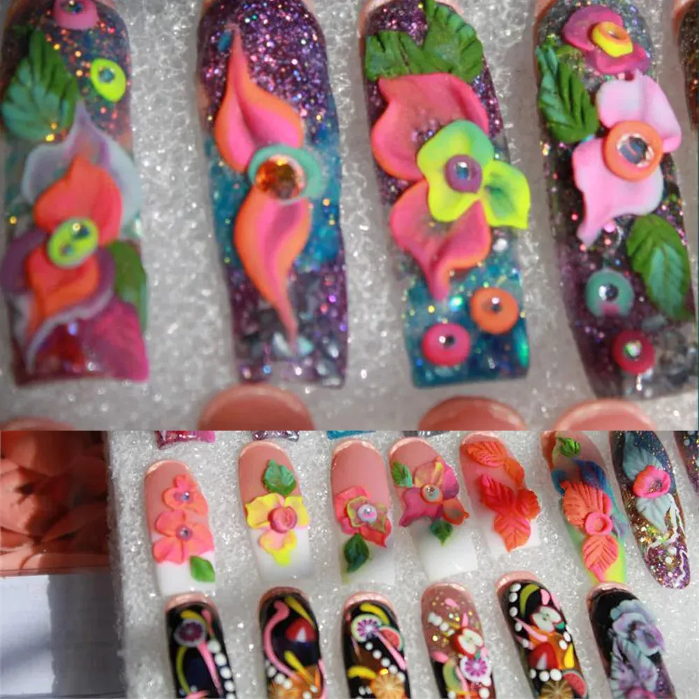 ACRYLIC NEON COLORED POWDER COLLECTION- 1Oz. Size 30G Acrylic Dip Powder Nails 12 Colors YELLOW NEON ACRYLIC POWDER