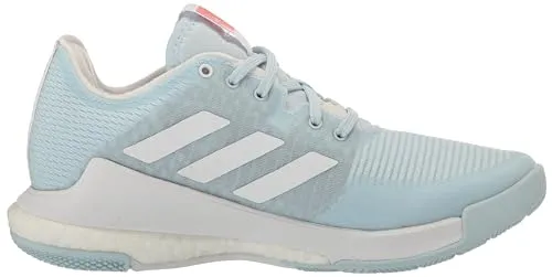 adidas Women's Crazyflight Sneaker, White/Silver Metallic/Grey, 11