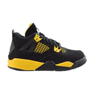 Air Jordan 4 Retro (PS) "Thunder"  Little Kids' Shoes Black-Tour Yellow