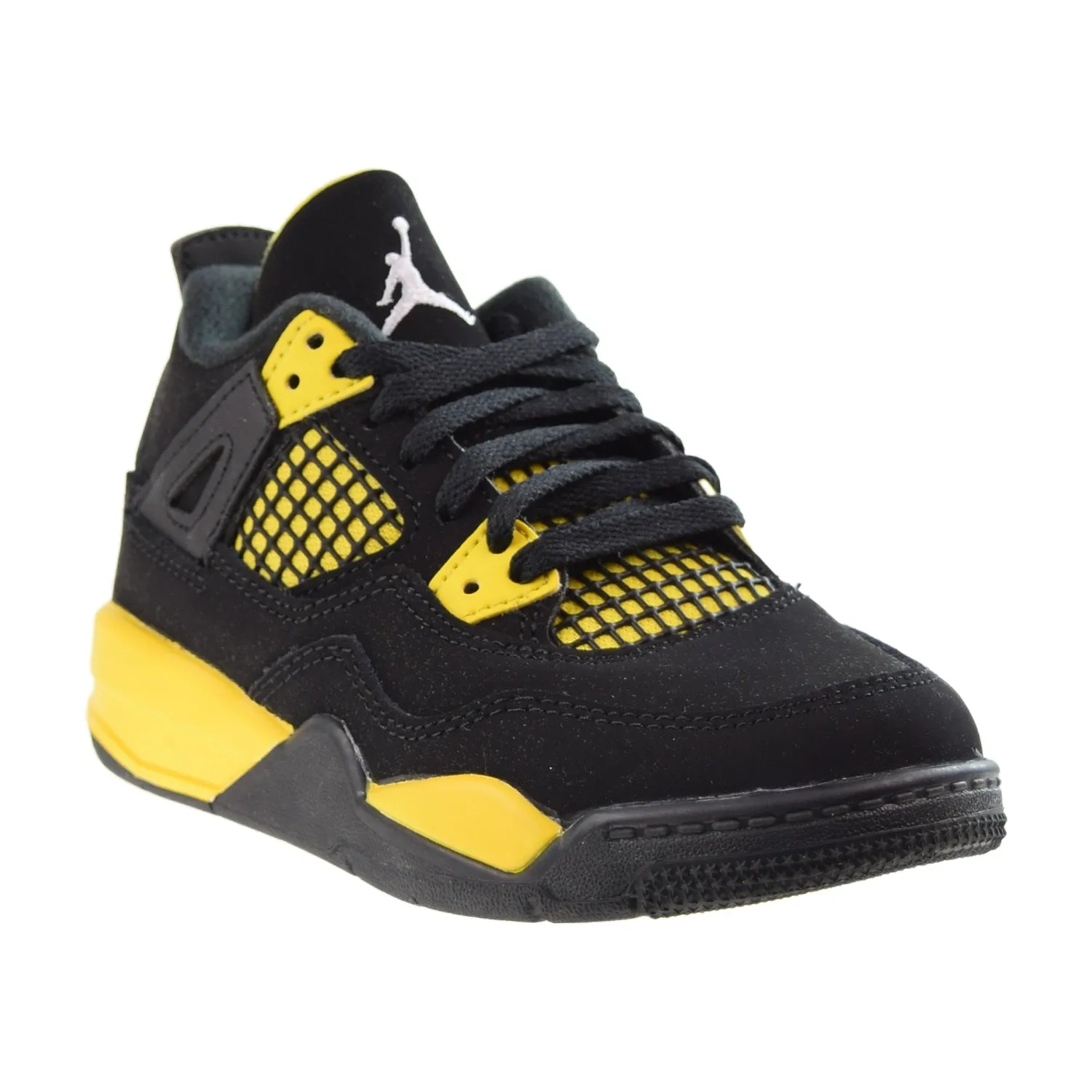 Air Jordan 4 Retro (PS) "Thunder"  Little Kids' Shoes Black-Tour Yellow