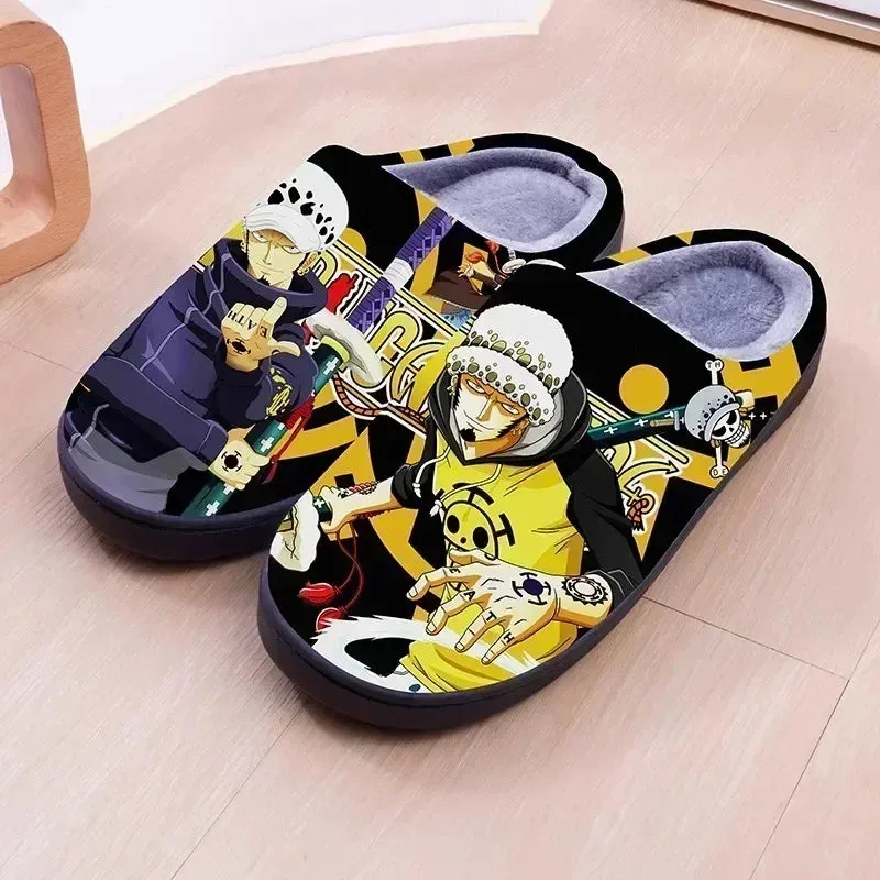 Anime Plush  One Piece Luffy slippers