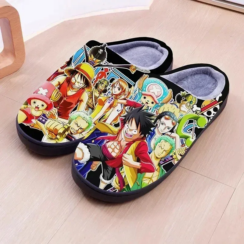 Anime Plush  One Piece Luffy slippers