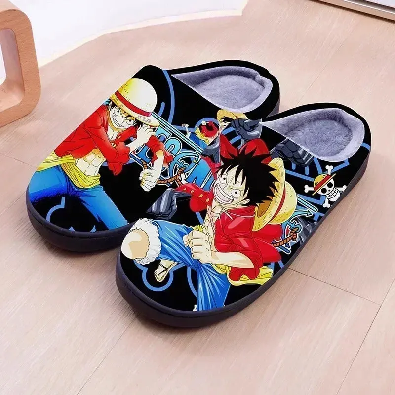 Anime Plush  One Piece Luffy slippers