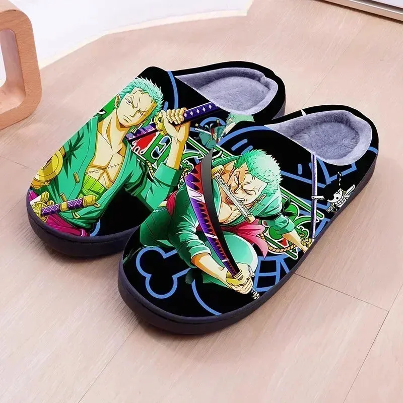 Anime Plush  One Piece Luffy slippers