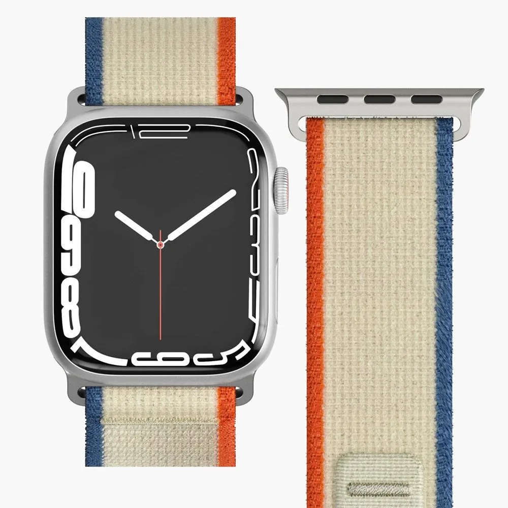 Apple Watch (38/40/SE/41/42mm) Vonmählen Trekking Loop Nylon Rem - Orange / Beige