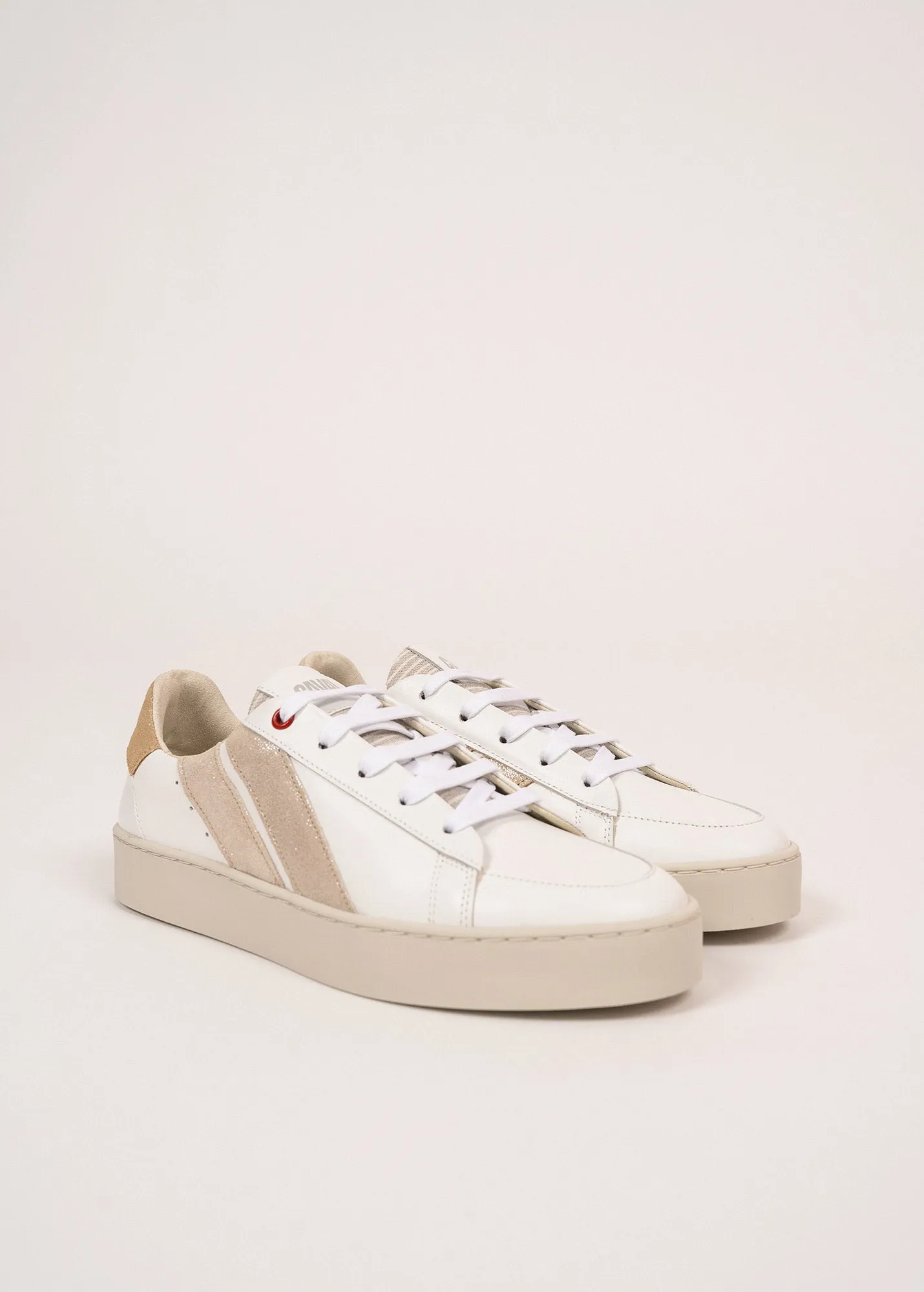 Asymetrical sneakers for women - SAINT JAMES x Caval (BLANC/NACRE)