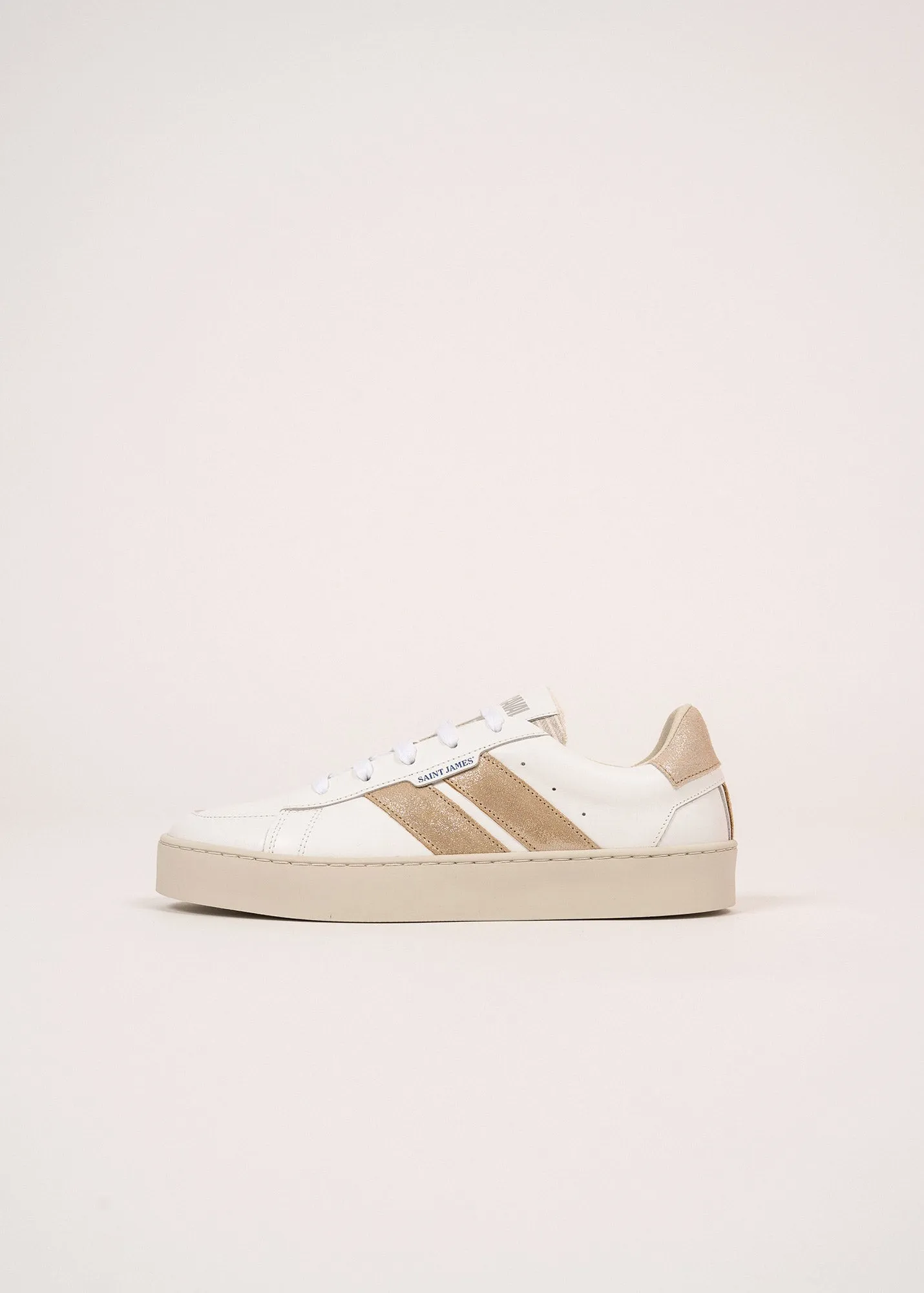 Asymetrical sneakers for women - SAINT JAMES x Caval (BLANC/NACRE)