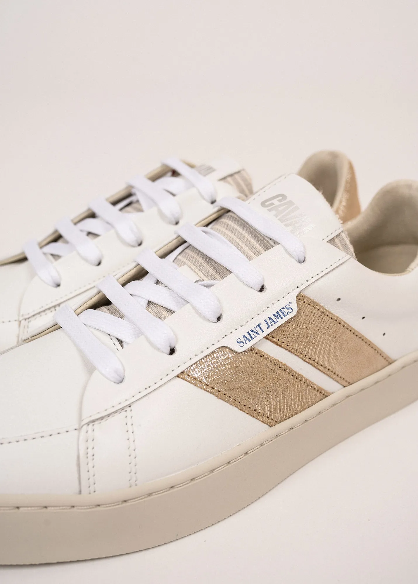 Asymetrical sneakers for women - SAINT JAMES x Caval (BLANC/NACRE)