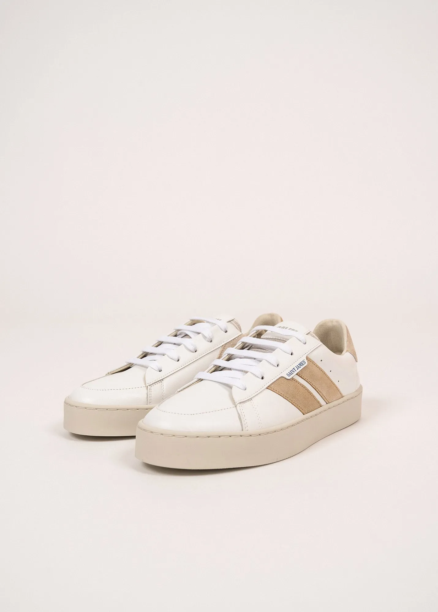 Asymetrical sneakers for women - SAINT JAMES x Caval (BLANC/NACRE)