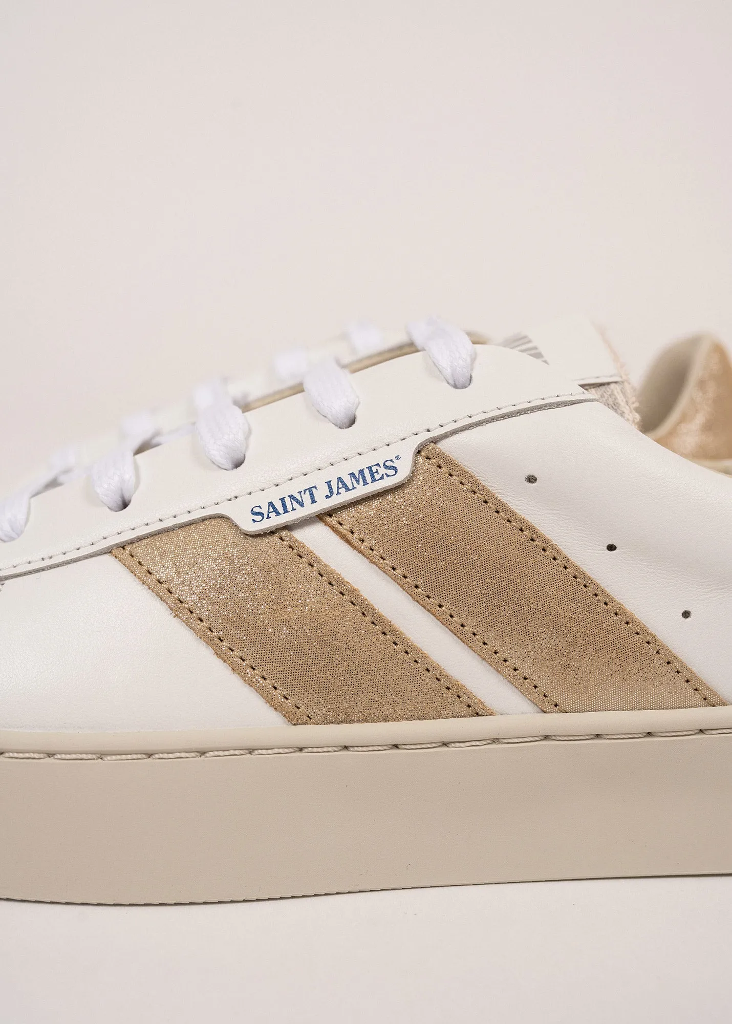 Asymetrical sneakers for women - SAINT JAMES x Caval (BLANC/NACRE)