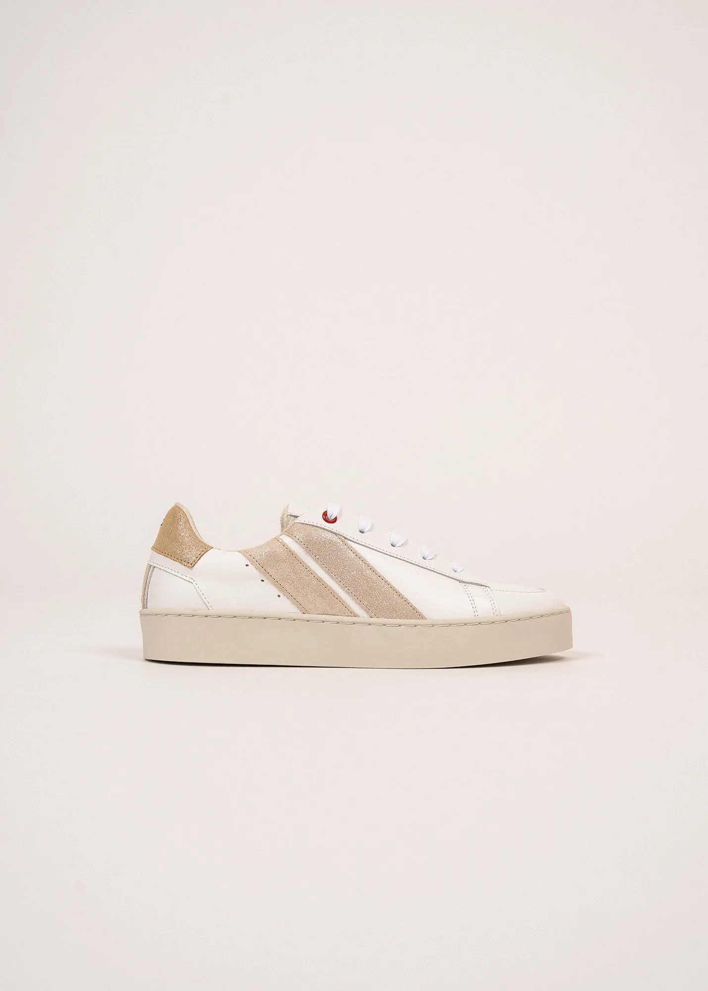 Asymetrical sneakers for women - SAINT JAMES x Caval (BLANC/NACRE)