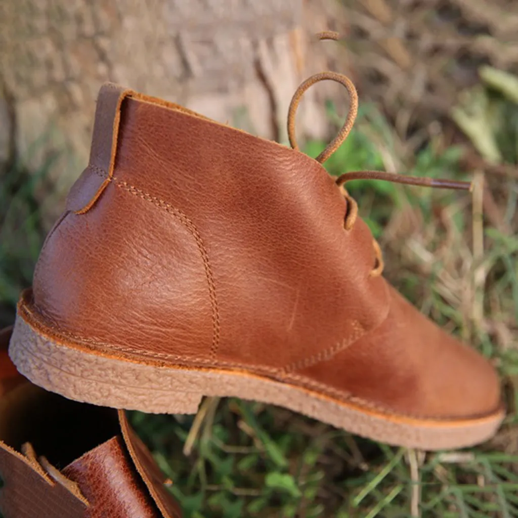 Autumn Retro Leather Women's Short Boots | Gift Shoes