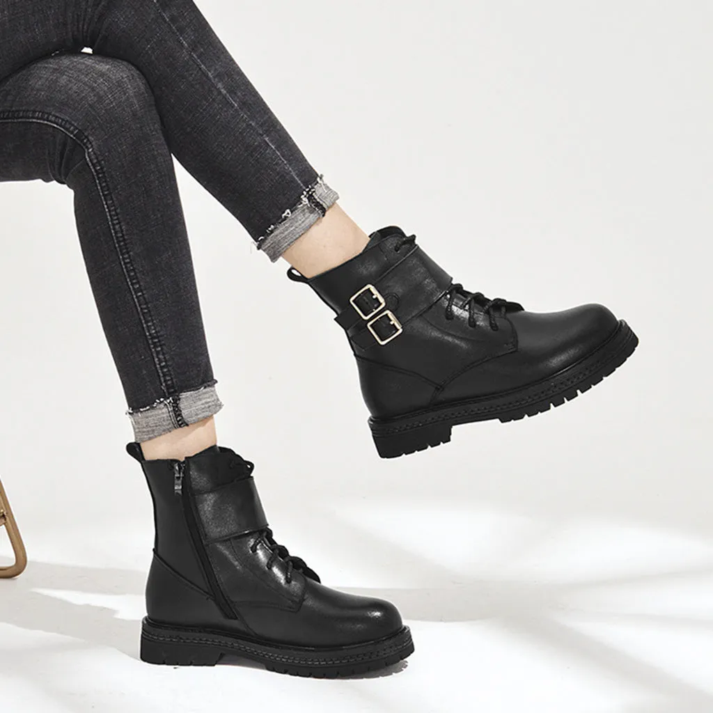 Autumn Winter Casual Leather Martin Boots | Gift Shoes