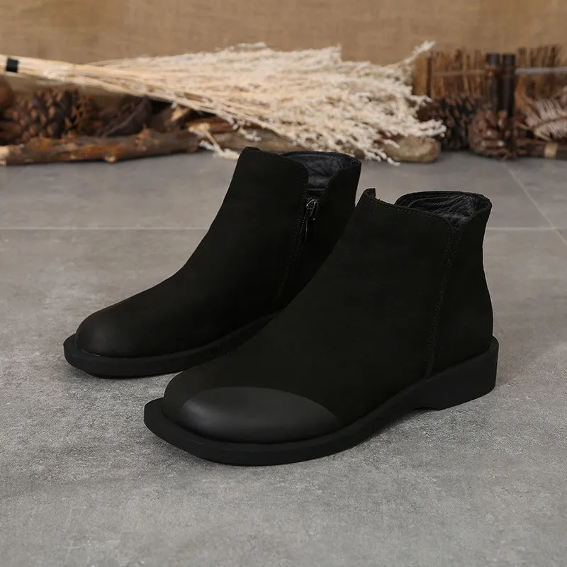 Autumn Winter Handmade Suede Leather Shoes