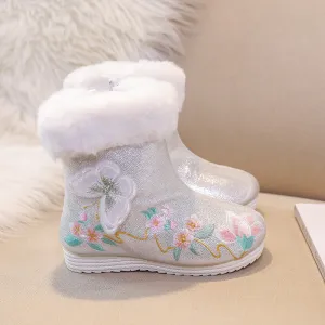 Baby Girls Shoes Floral Frost Boots