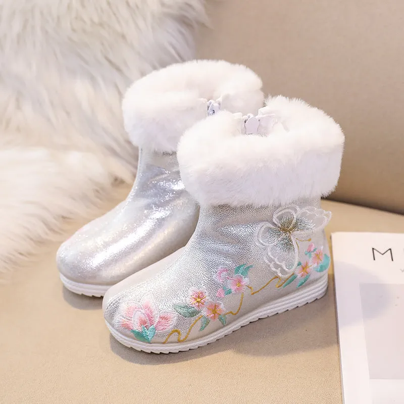 Baby Girls Shoes Floral Frost Boots