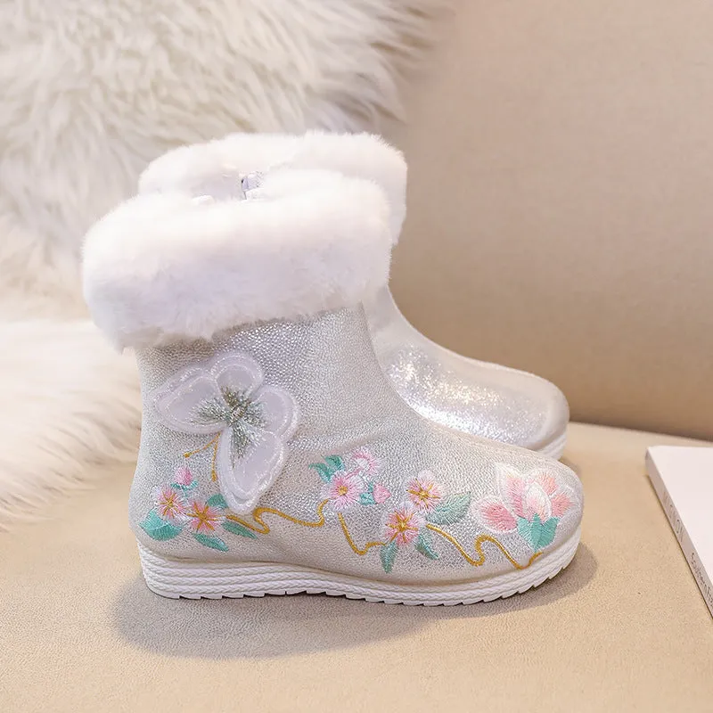 Baby Girls Shoes Floral Frost Boots