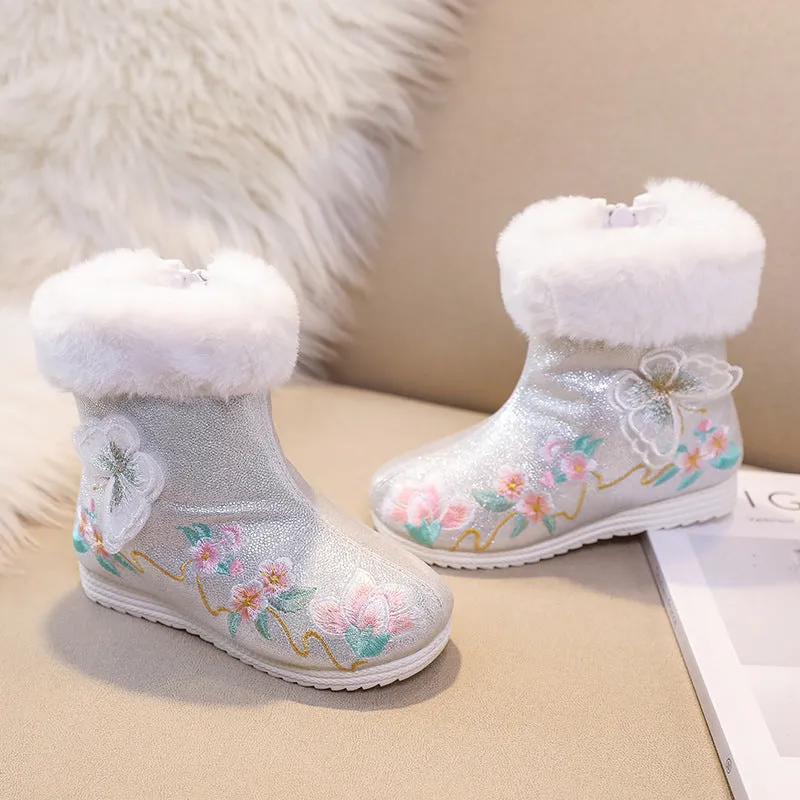 Baby Girls Shoes Floral Frost Boots