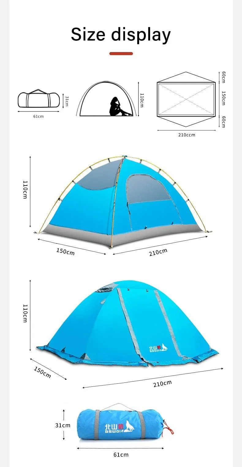 Bicycle Bike Packing Tent BSWolf Ultralight 4 season 2-people waterproof