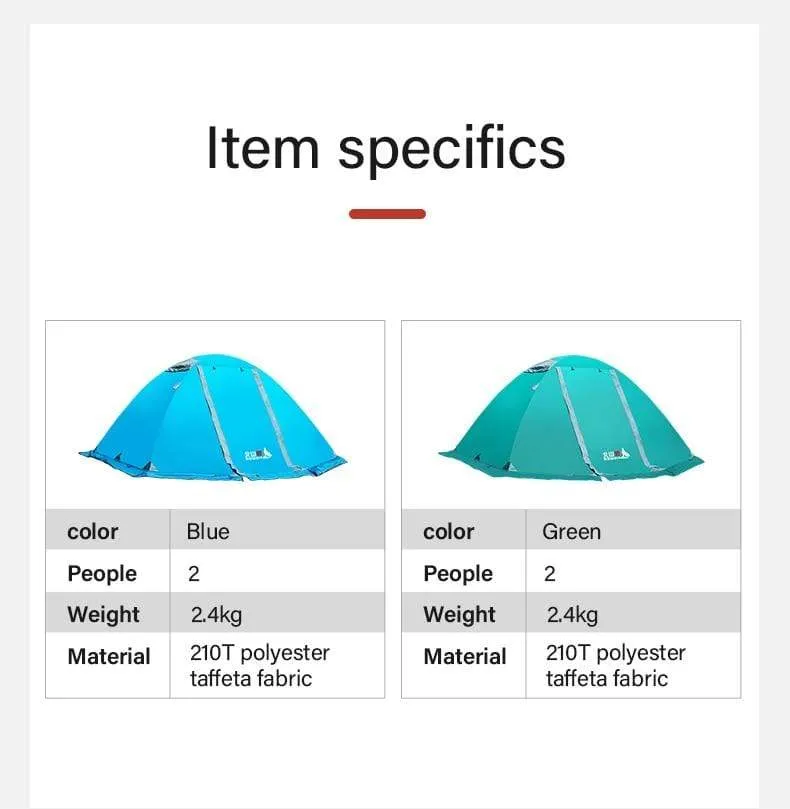 Bicycle Bike Packing Tent BSWolf Ultralight 4 season 2-people waterproof