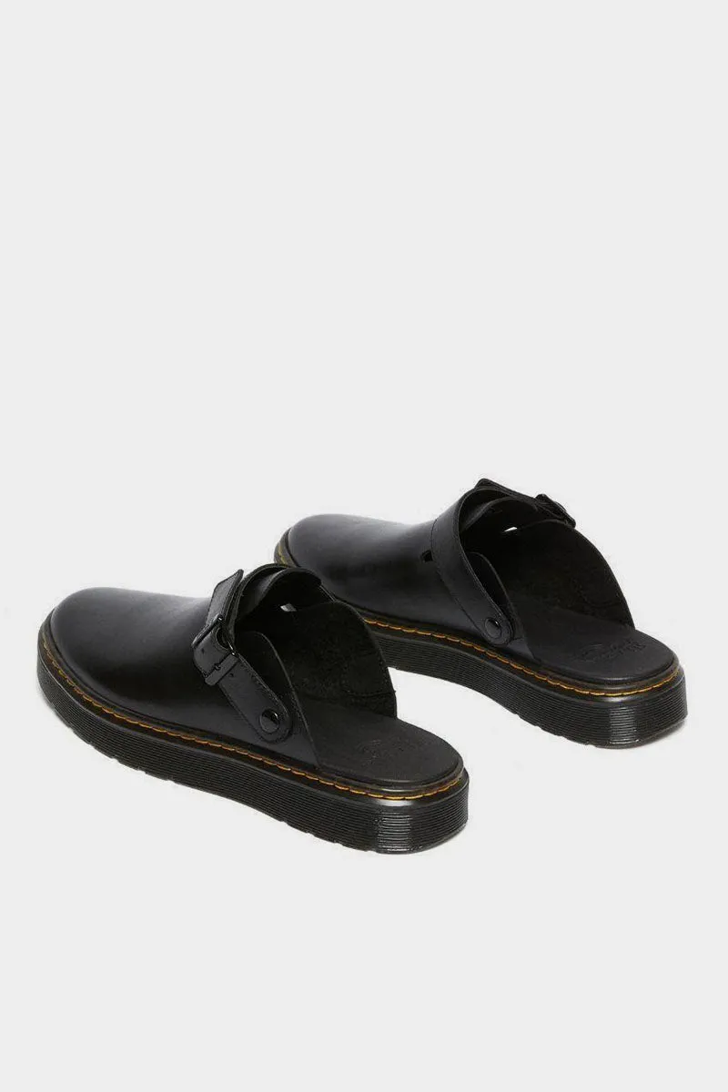 Carlson Leather Sandal - Black Lusso