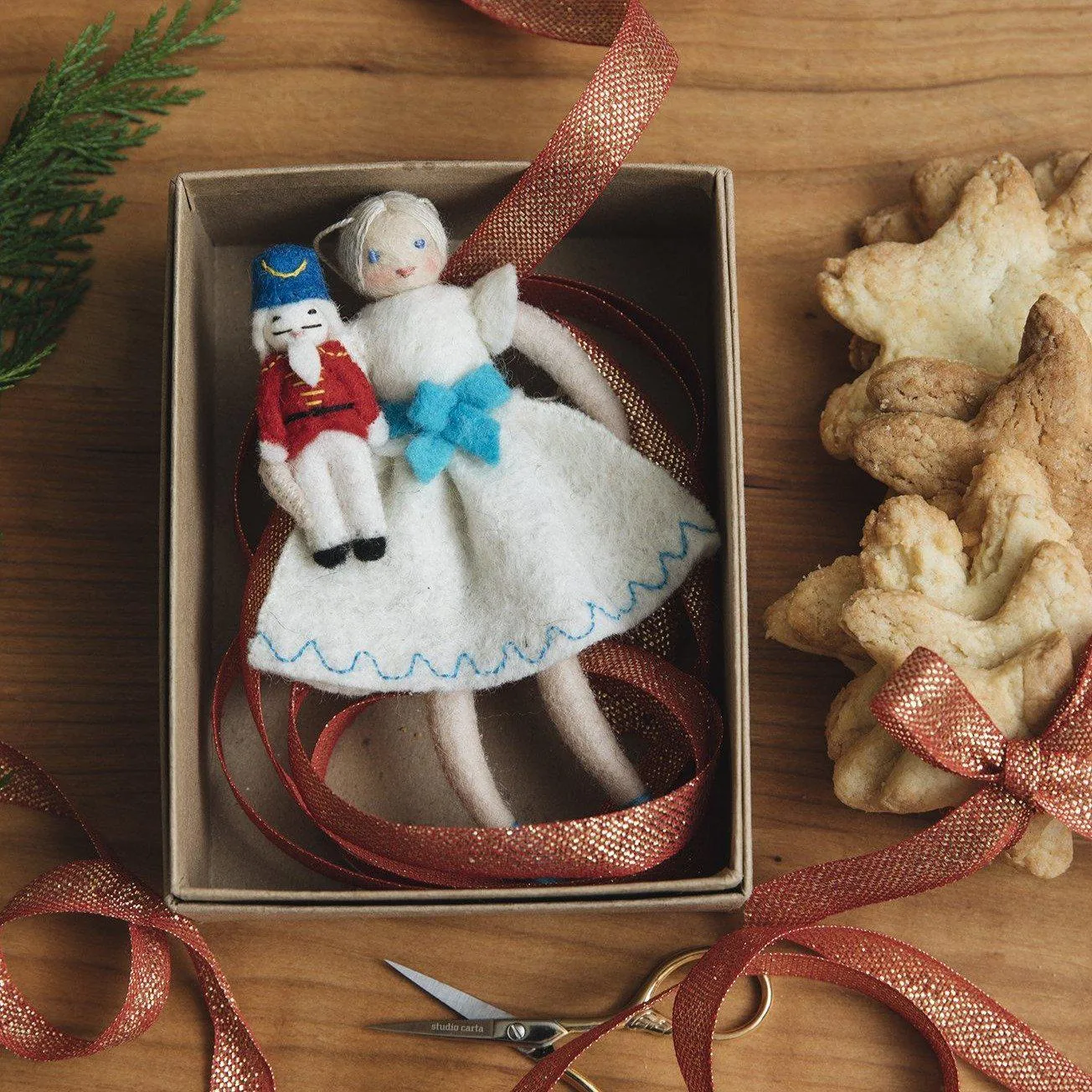 Clara with Nutcracker Ornament - Light
