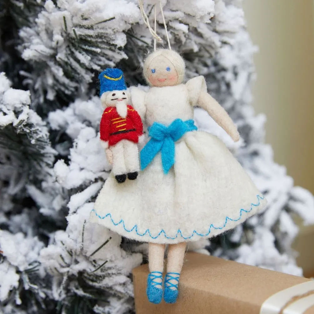 Clara with Nutcracker Ornament - Light