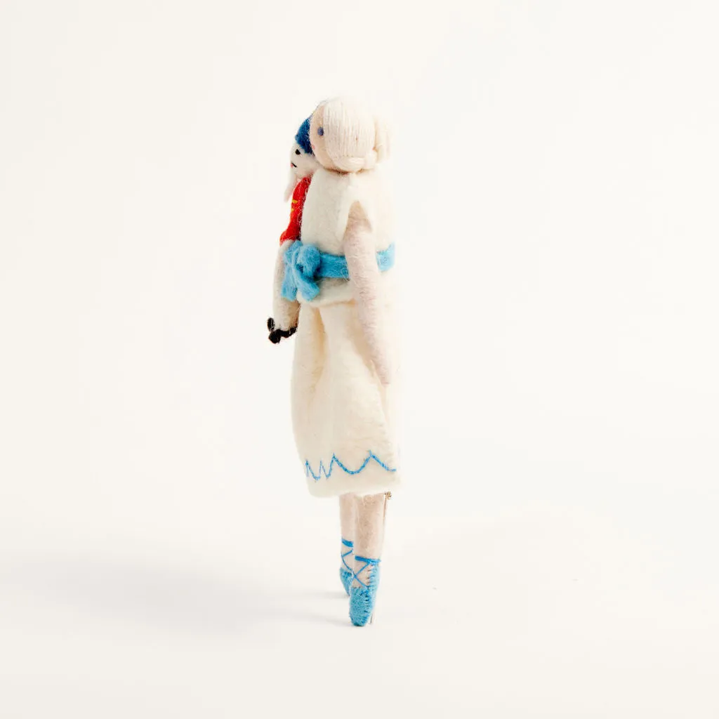 Clara with Nutcracker Ornament - Light
