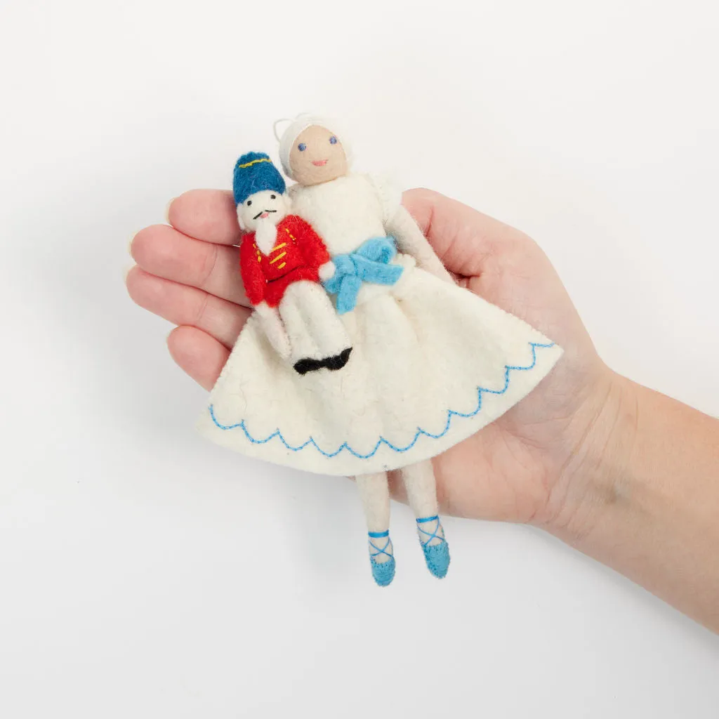 Clara with Nutcracker Ornament - Light