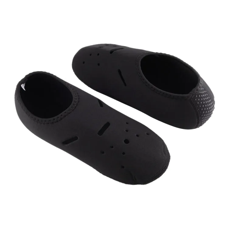 Comfortable and anti-slip 3MM swimming diving socks breathable water to swim the beach socks Size:M (37-38)(Black)