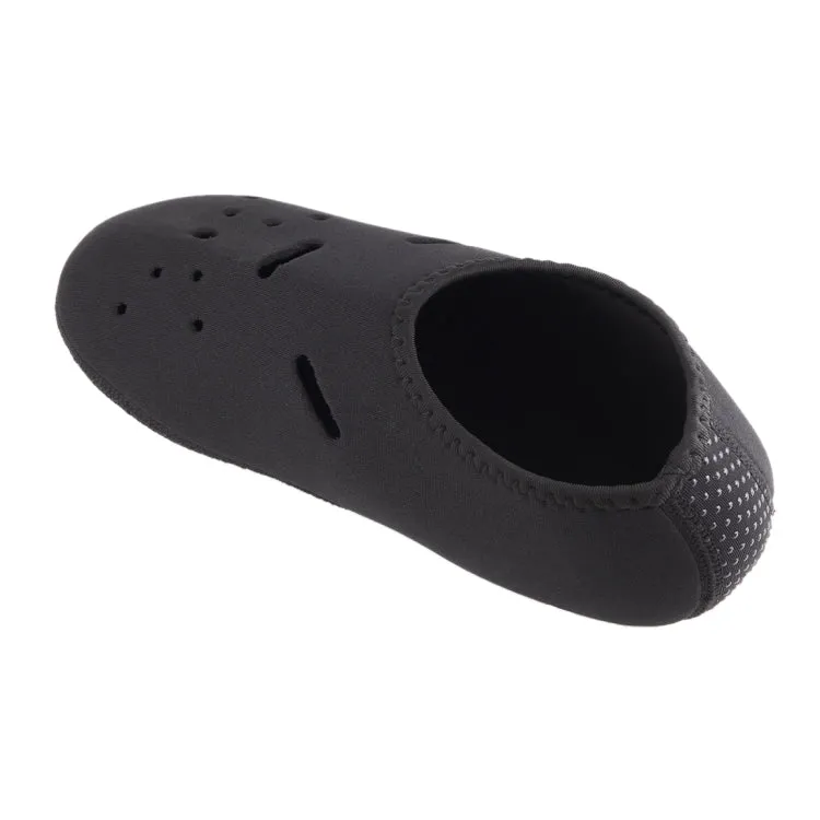 Comfortable and anti-slip 3MM swimming diving socks breathable water to swim the beach socks Size:M (37-38)(Black)