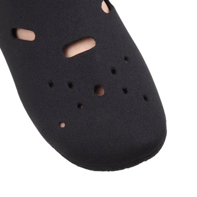 Comfortable and anti-slip 3MM swimming diving socks breathable water to swim the beach socks Size:M (37-38)(Black)